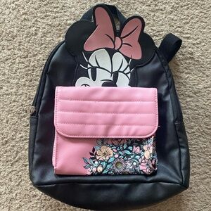 Disney Minnie Mouse Mini Backpack Black Pink‎